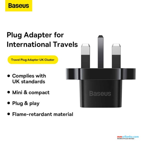 Baseus Travel Plug Adapter UK Pin (6M)